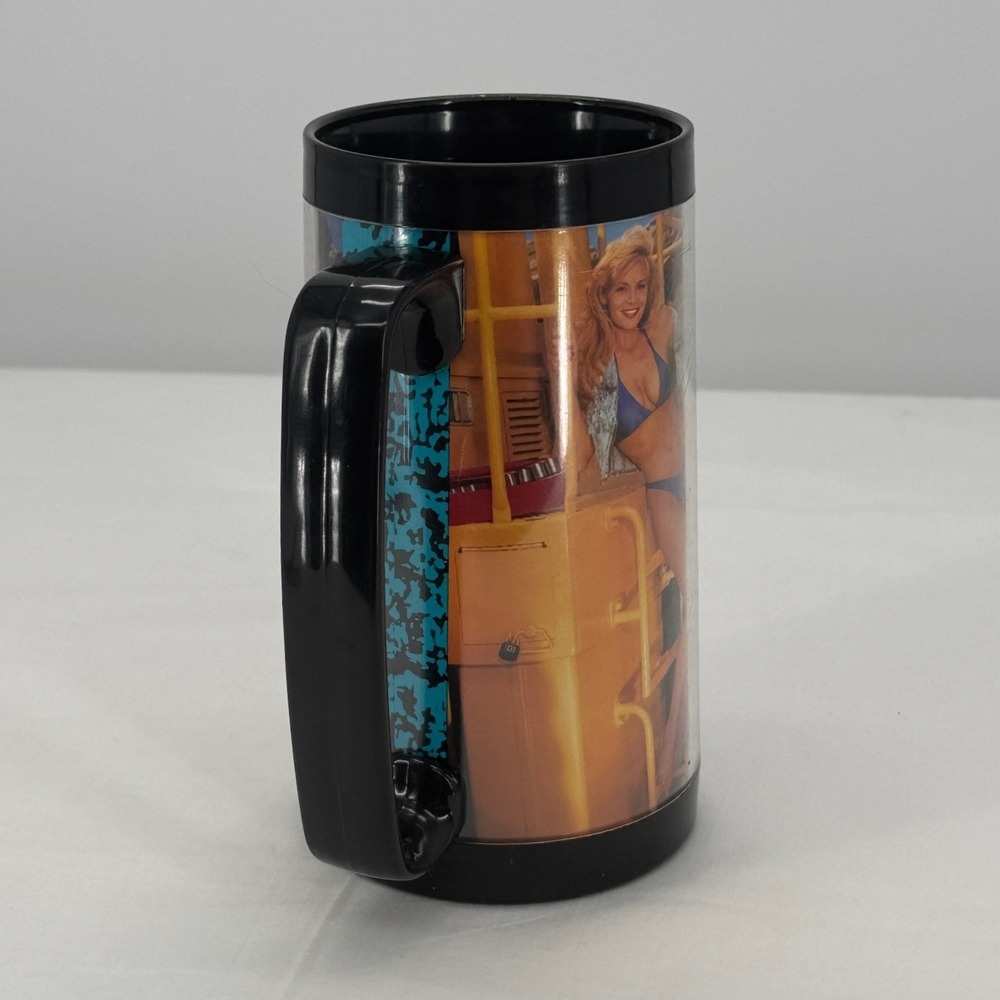 Vintage 1991 Snap-on Tools Cindy Margolis Calendar Mug Plastic Stein Collectible - Picture 4 of 9